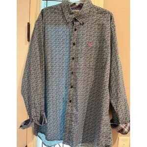 Cinch Men’s Paisley Print Button Down Shirt Western Cowboy Sz XL Flip Cuff Rodeo
